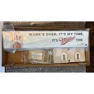 Miller Lite Beer 12 Inch x 2.5 Inch LED Shelf Sign Battery Operated Ad Promo